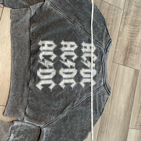AC/DC Gray Cropped Sweatshirt - Picture 4 of 6